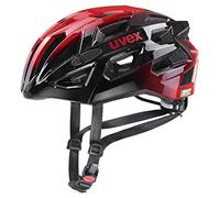 uvex Race 7 - Secure Performance Bike Helmet for Men & Women - Individual Fit - Extra Impact Protection - Black Red - 51-55 cm
