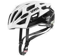 uvex Race 7 - Secure Performance Bike Helmet for Men & Women - Individual Fit - Extra Impact Protection - White Black - 56-61 cm