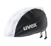 uvex Rain Cap Bike - Wind- & Water-Resistant - Flexible Fit - Black White - L/XL