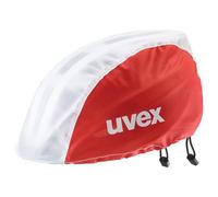uvex Rain Cap Bike - Wind- & Water-Resistant - Flexible Fit - Red White - S/M