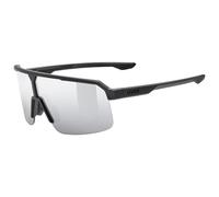 Uvex ramp - sports glasses for adults - 100% UVA-, B, C protection - contrast enhancing - black matt/mir.silver - one size