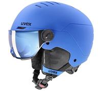 uvex Rocket jr Visor - Ski Helmet for Kids - Visor - Individual Fit - Blue Matt - 51-55 cm