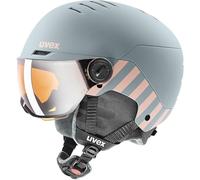 Uvex - Kid's Rocket Visor - Ski helmet size 54-58 cm, grey
