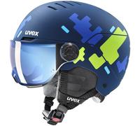 UVEX ROCKET JUNIOR VISOR children's ski helmet matt blue-puzzle 54-58cm