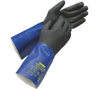 Uvex 60557 11 Rubiflex S XG35B Safety Glove, Black/Blue, Size 11