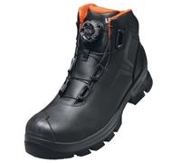 Uvex Safety Work Boots MACSOLE BOA 6532244, S3, EU Size 44, Black & Orange, 1 Pair