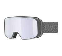 Uvex Saga TO - Ski Goggle for Men and Women - incl. Interchangeable Lenses - Optimal Frame Ventilation - Rhino Matt/Silver-LGL Clear - One Size