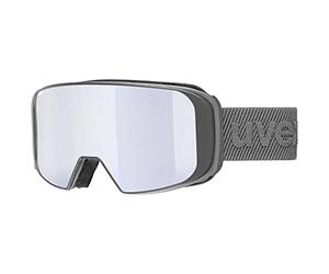 Uvex Saga TO - Ski Goggle for Men and Women - incl. Interchangeable Lenses - Optimal Frame Ventilation - Rhino Matt/Silver-LGL Clear - One Size