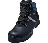 Uvex 2 construction S3 SRC - lace-up safety boots - water-resistant - lightweight - men & women - leather - black - Size 16