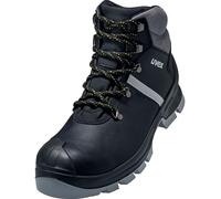 Uvex 2 Construction S3 SRC - Waterproof Leather Safety Boots - Metal Free - Mens Boots, Black, 5 UK