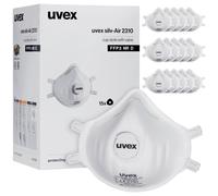 uvex silv-Air Dust Mask FFP3 Valved 15 pcs EN149:2001+A1:2009