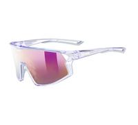 Uvex skyryse - sports glasses for adults - strong UV protection - contrast enhancing - transparent purple/lavender mirror - one size