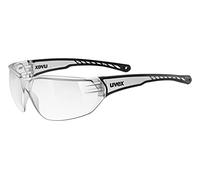 uvex Sportstyle 204 - Sports Sunglasses for Men and Women - Mirrored Lenses - Comfortable & Non-Slip - Clear/Clear - One Size