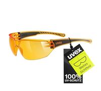 Uvex Sportstyle 204 - Sports Sunglasses for Men and Women - Mirrored Lenses - Comfortable & Non-Slip - Orange/Orange - One Size