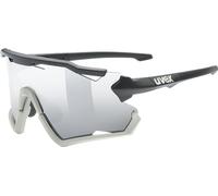 Uvex Sportstyle 228 - Sports Sunglasses for Men and Women - Anti-Fog Technology - Removable Frame - Black Sand Matt/Silver - One Size
