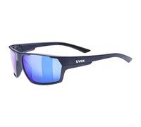 uvex Sportstyle 233 P - Sports Sunglasses for Men and Women - Polarized Lenses - Mirrored Lenses - Deep Space Matt/Blue - One Size