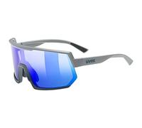 uvex Sportstyle 235 - Sports Sunglasses for Men and Women - Anti-Fog Technology - Comfortable & Non-Slip - Rhino Deep Space Matt/Blue - One Size