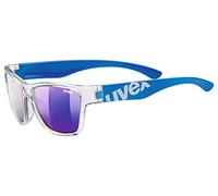uvex Sportstyle 508 - Sunglasses for Kids - Mirrored Lenses - incl. Headband - Clear Blue/Blue - One Size