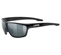 uvex Sportstyle 706 - Sports Sunglasses for Men and Women - Mirrored Lenses - Anti-Fog Technology - Black/Silver - One Size