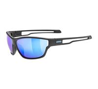 Uvex sportstyle 806 - sports glasses for adults - strong UV protection - contrast enhancing - black matt - one size