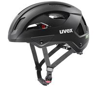 uvex stride - sturdy bike helmet for men and women - individual fit - extendable with plug-in LED & brim - black matt - 59-61 cm