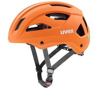 uvex stride - sturdy bike helmet for men and women - individual fit - extendable with plug-in LED & brim - papaya matt - 56-59 cm