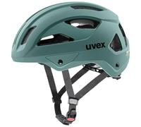 uvex stride - sturdy bike helmet for men and women - individual fit - extendable with plug-in LED & brim - sage green matt - 56-59 cm