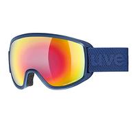 Uvex Topic FM Sphere - Ski Goggle for Men and Women - No Distortion & Anti-Fog Coating - Distortion-Free Vision - Navy Matt/Rainbow-Rose - One Size