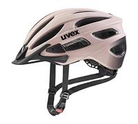 uvex true cc - lightweight all-round helmet for women - individually adjustable fit - expandable with LED light - dust rose-black matt - 52-55 cm