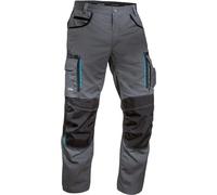 Uvex Tune-Up Men's Long Work Trousers - Robust Men's Work Trousers with Knee Pad Pockets - 35% Cotton - Grey - 52