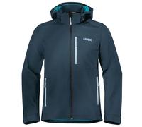 Uvex Tune-up Men's Softshell Jacket - Water-Repellent & Windproof - Outdoor Transition Jacket for Leisure & Work, Midnight blue/turquoise, 4XL