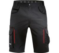 Uvex Tune-up Men's Work Trousers Short - Men's Cargo Trousers for Work - Shorts with Many Pockets & 35% Cotton - Black-Red - 52