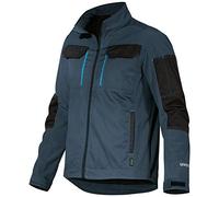 Uvex Tune-Up softshell Work Jacket for Men - Breathable and Water Repellent - Blue - XXL