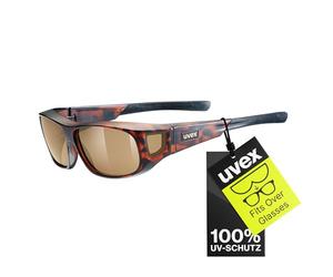 uvex Ultra Spec m - Sports Sunglasses for Men and Women - Mirrored Lenses - Suitable for Spectacle Wearers - Havanna/Brown - One Size