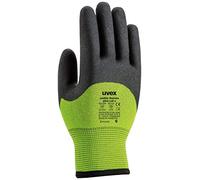 Uvex Unilite Gloves Thermo Plus Cut C Unisex 8,Black/Green