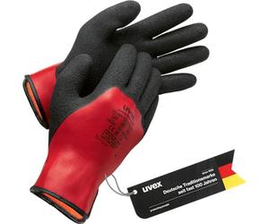 Uvex Unilite Thermo FC Warm Winter Protective Gloves Lined Unisex Adult Red/Black Size 10