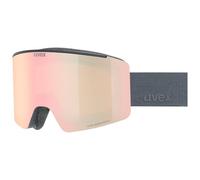 Uvex Unisex-Adult, ignite FM ski goggles, black matt/mirror rose, one size