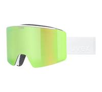 Uvex Unisex-Adult, ignite FM ski goggles, white matt/mirror green, one size