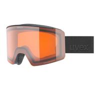 Uvex Unisex-Adult, ignite LG ski goggles, black matt/orange, one size