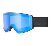 Uvex Unisex-Adult, scenic FM ski goggles, black matt/mirror blue, one size