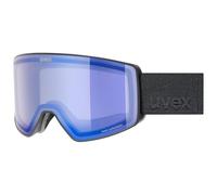 Uvex Unisex-Adult, scenic P ski goggles, black matt/mirror blue-pola, one size