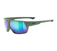Uvex Unisex-Adult, sportstyle 238 sports glasses, moss matt/mirror green, one size