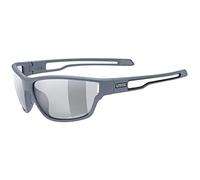 Uvex Sportstyle 806 V - Outdoor Glasses for Men and Women - Self-Tinting Lenses - Anti-Fog Technology - Grey Matt/Smoke - One Size