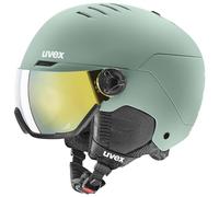 uvex Unisex-Adult, wanted visor ski helmet, oxid green matt, 54-58 cm