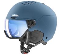 uvex Unisex-Adult, wanted visor ski helmet, stone blue matt, 54-58 cm