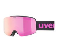 uvex Unisex-Kids, pwdr FM ski goggles, black matt/pink-clear, one size