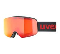 uvex Unisex-Kids, pwdr FM ski goggles, black matt/red-clear, one size