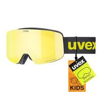 uvex Unisex-Kids, pwdr FM ski goggles, black matt/yellow-clear, one size