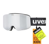 uvex Unisex-Kids, pwdr FM ski goggles, white matt/silver-clear, one size