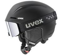 uvex Unisex-Kids, viti set ski helmet & ski goggles, black matt, 51-55 cm